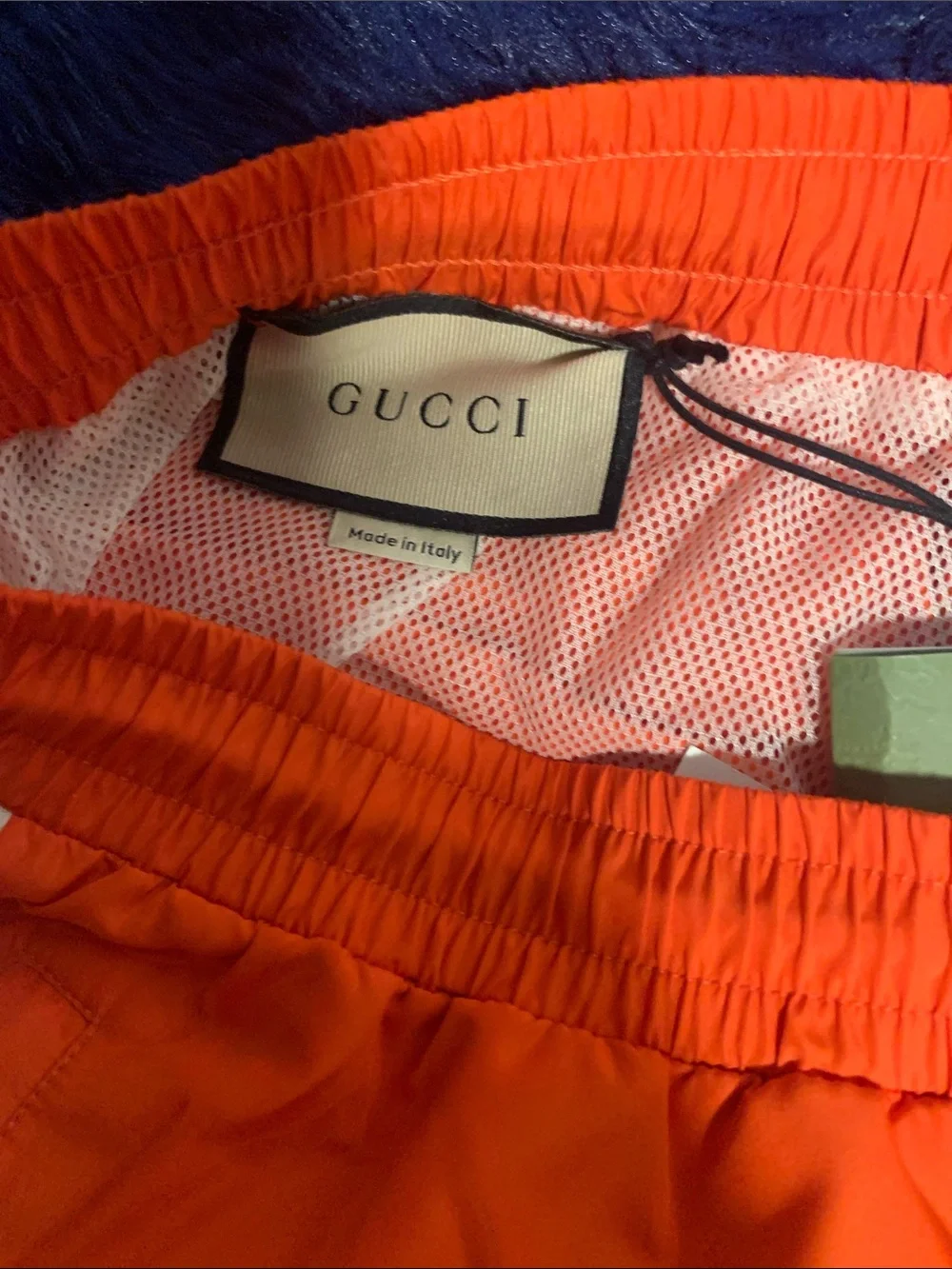 Gucci Orange Track Pants with White Side Panels